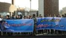 اعتراض کارگران گروه ملی صنعتی فولاد ایران بار دیگر در مقابل استانداری خوزستان