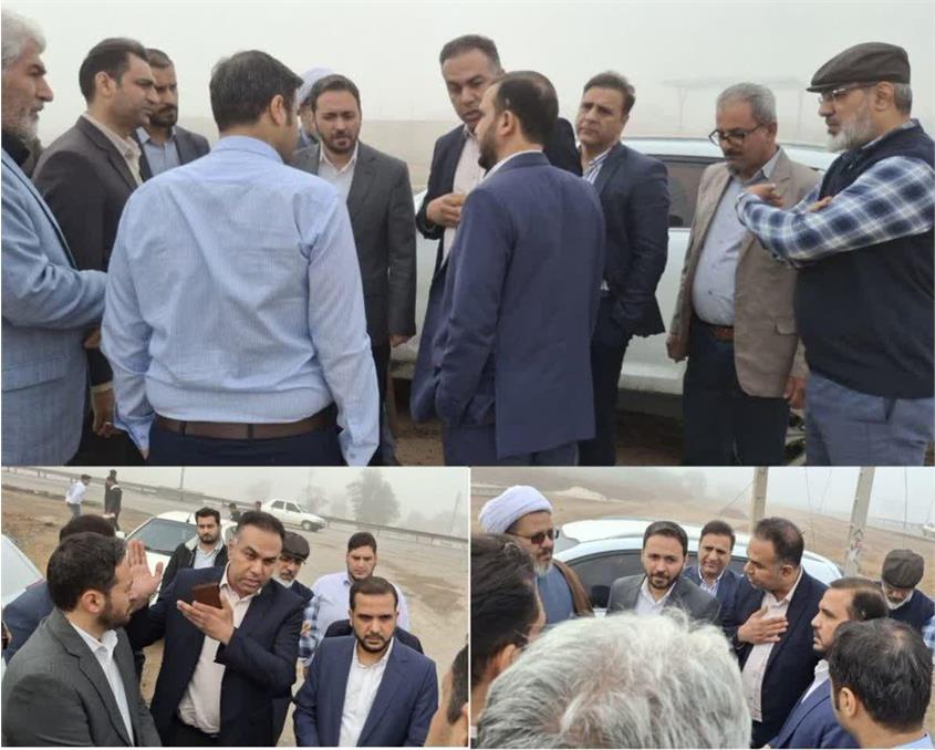 بازدید نماینده مردم اهواز از روند اجرایی پروژه آبرسانی روستاهای باوی